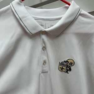 Antigua White Polo Shirt with Saints Logo XXL